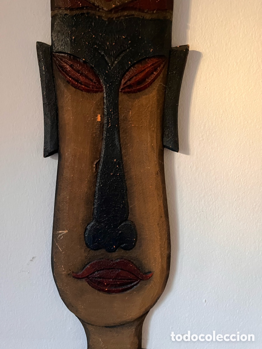 Arte: Lote dos m&aacute;scaras africanas madera - Foto 5