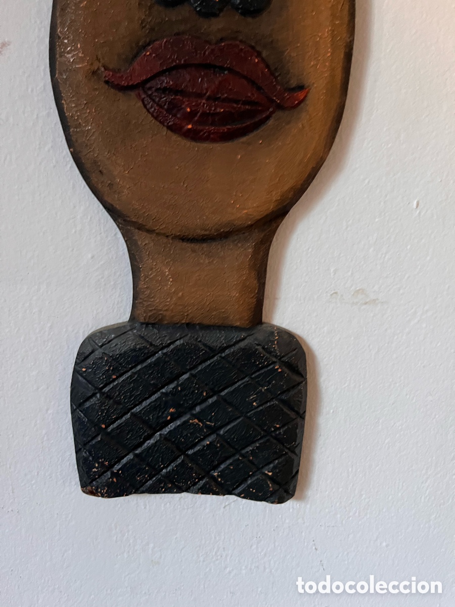 Arte: Lote dos m&aacute;scaras africanas madera - Foto 6