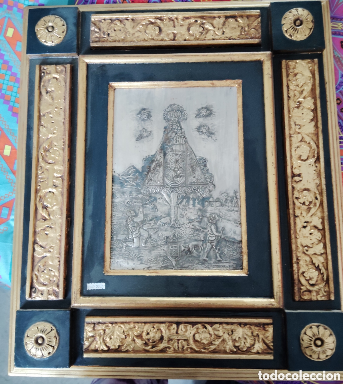 Arte: Cuadro de la Virgen en plata de ley. De Isabel Garc&iacute;a - Foto 2