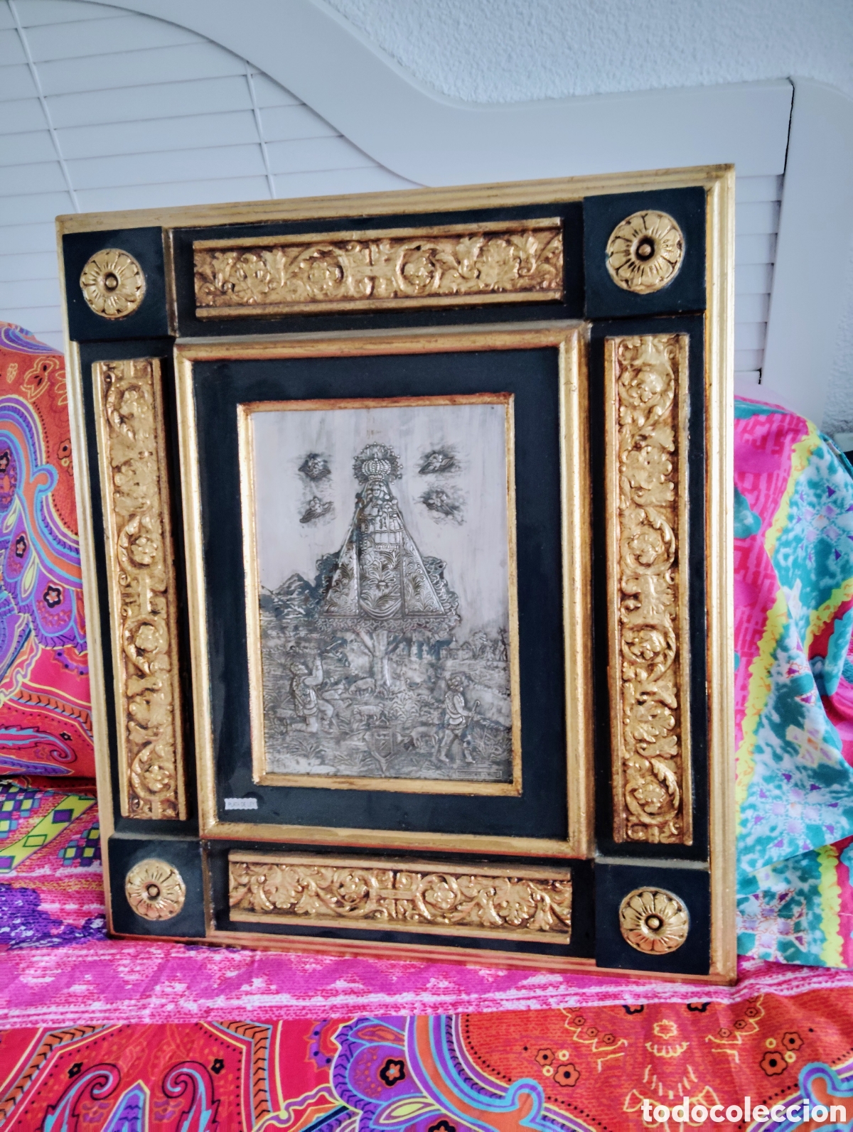 Arte: Cuadro de la Virgen en plata de ley. De Isabel Garc&iacute;a - Foto 1