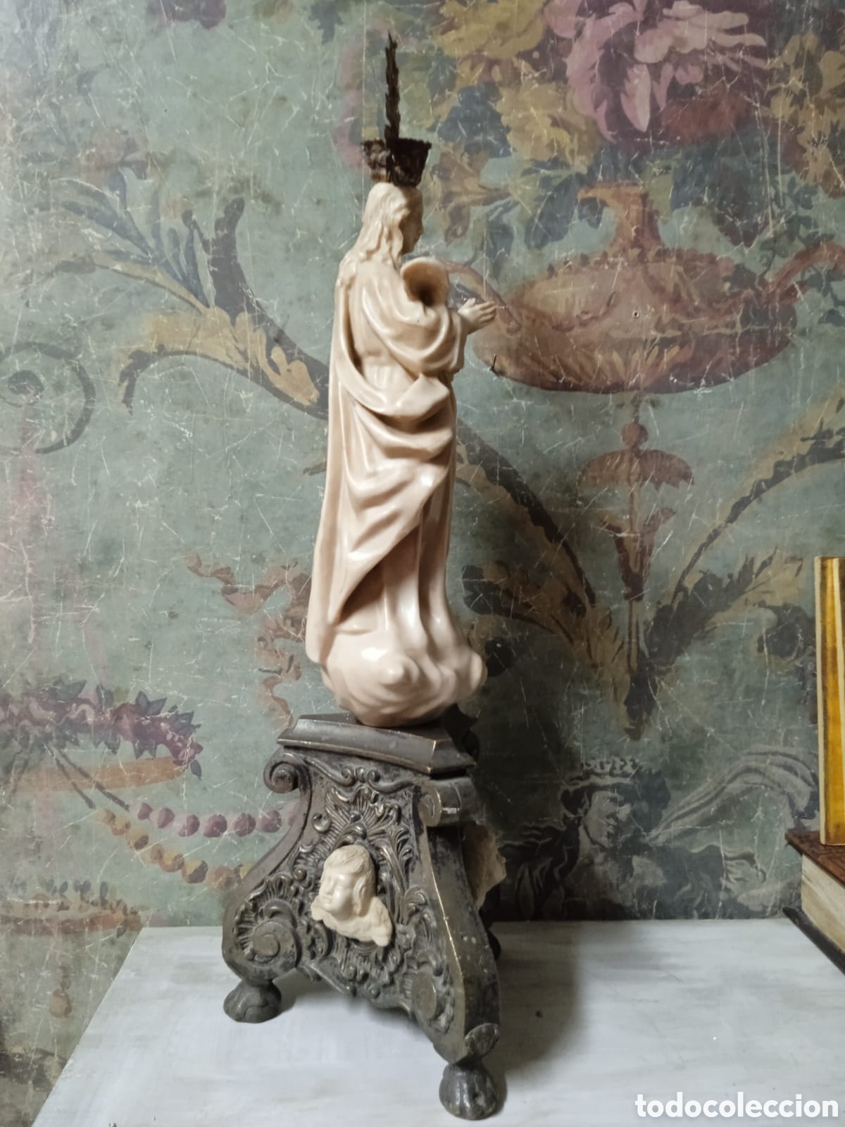 Arte: Inmaculada de resina imitando al marfil - Foto 4