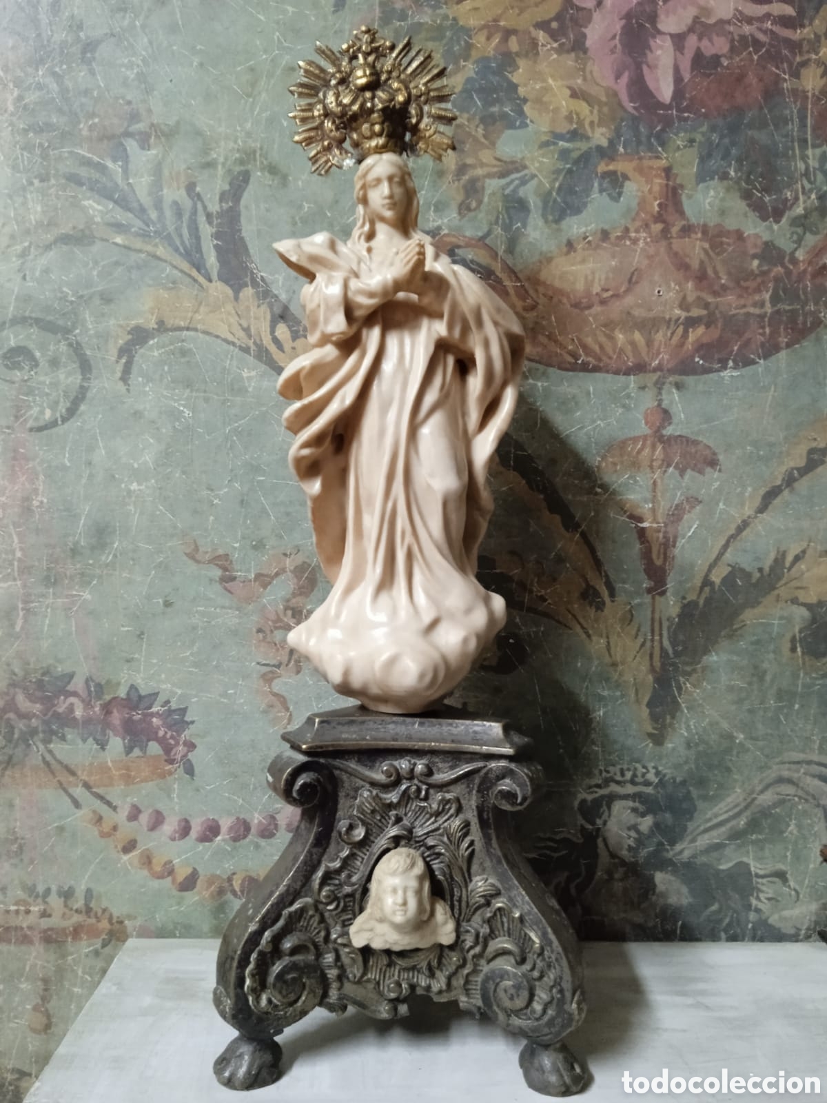 Arte: Inmaculada de resina imitando al marfil - Foto 5