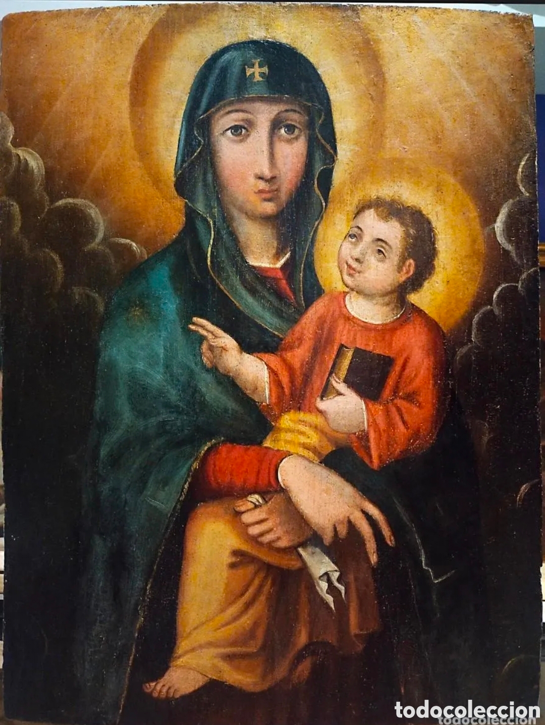Arte: Virgen del p&oacute;pulo. &Oacute;leo sobre madera. - Foto 1