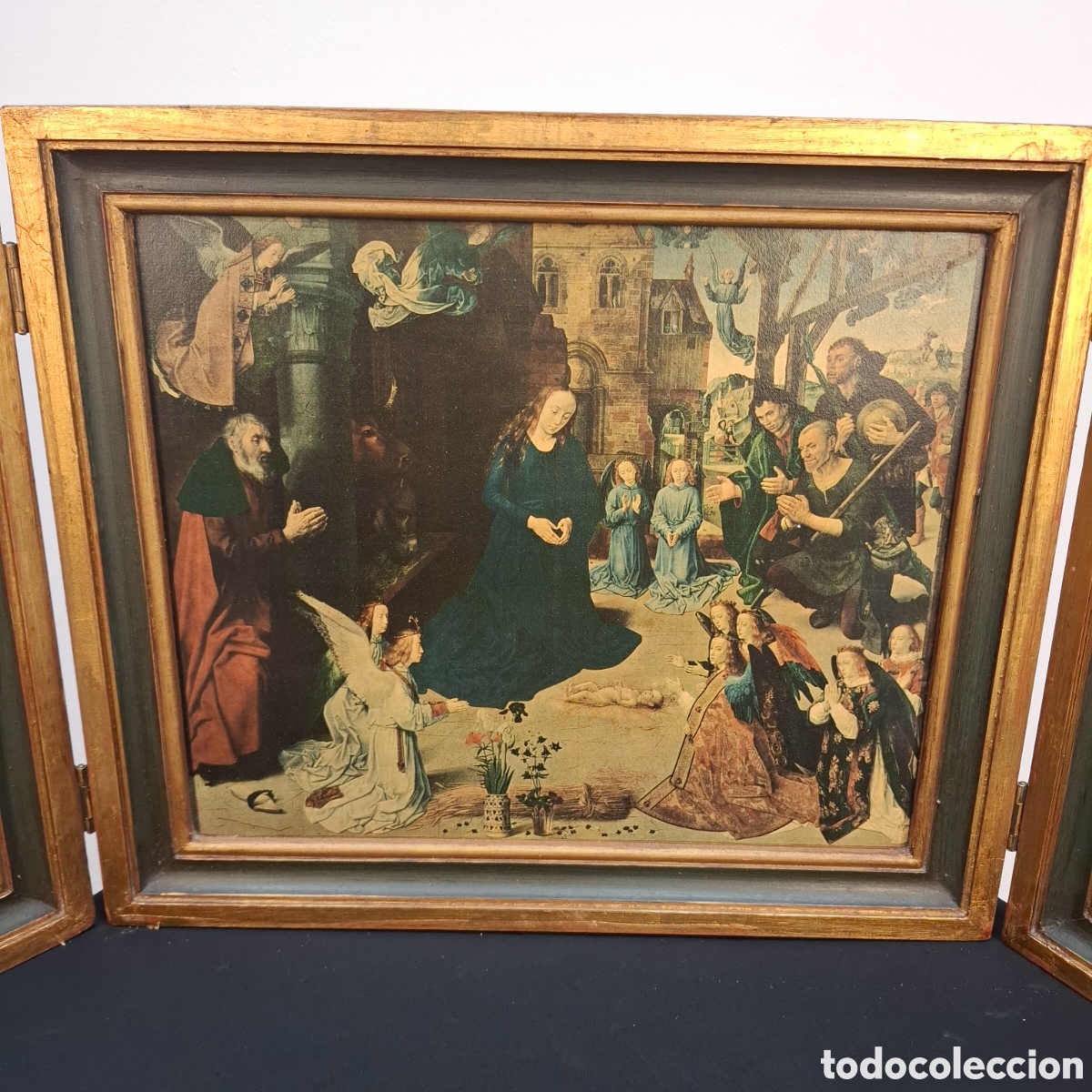 Arte: Triptico con l&aacute;minas de Hugo Van der Goes. - Foto 3