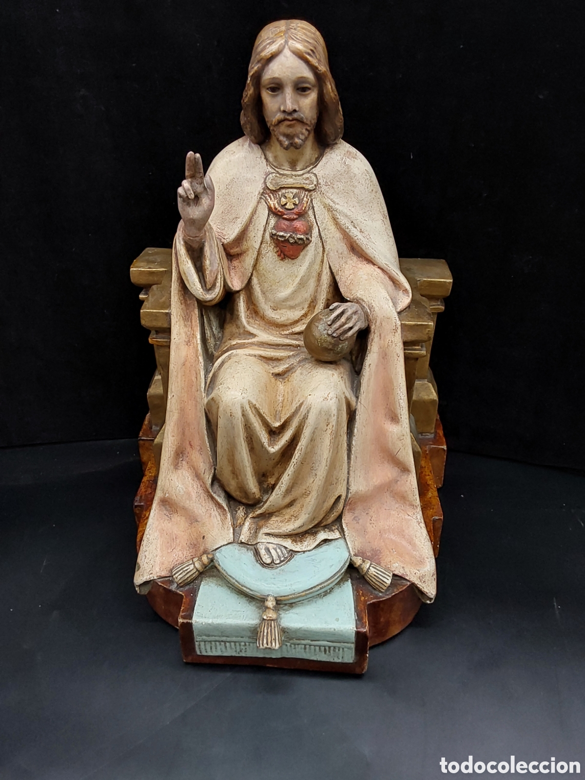Arte: Sagrado coraz&oacute;n en yeso - Foto 1