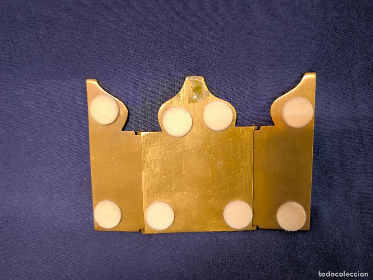 Arte: TRIPTICO DE BRONCE ORTODOXA EN BRONCE Y ESMALTE - Foto 5