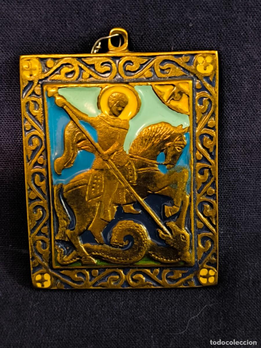 Arte: ICONO PEQUE&Ntilde;O DE BRONCE ORTODOXA EN BRONCE Y ESMALTE - Foto 3