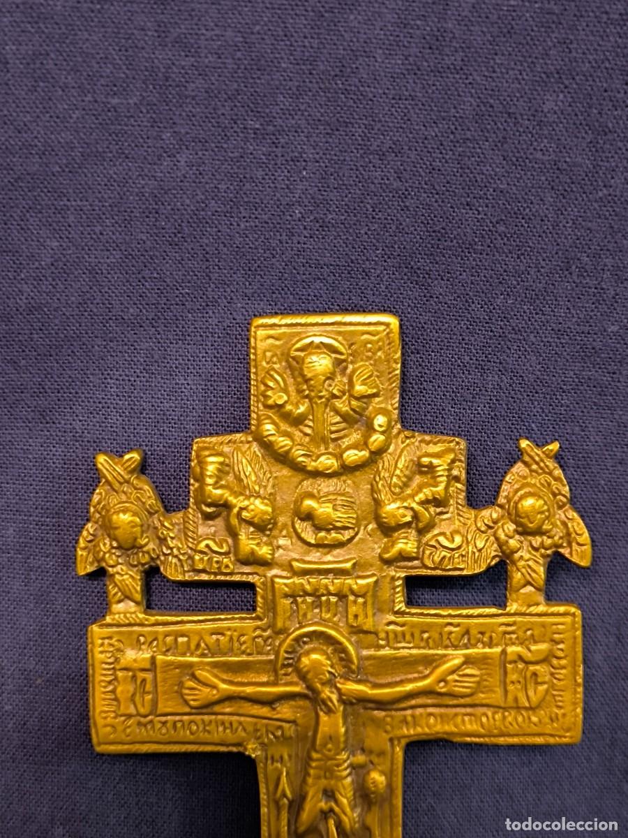 Arte: CRUZ DE BRONCE ORTODOXA EN BRONCE - Foto 2