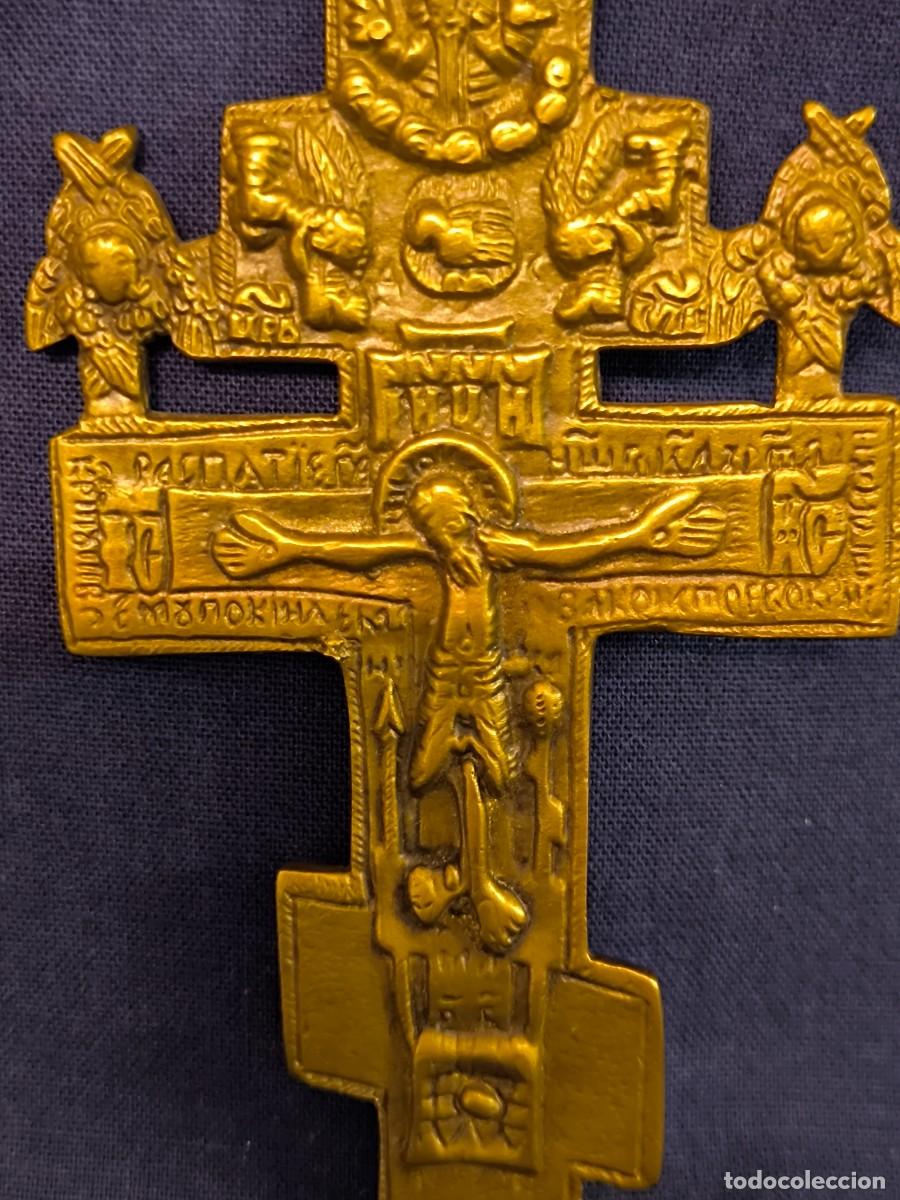 Arte: CRUZ DE BRONCE ORTODOXA EN BRONCE - Foto 3