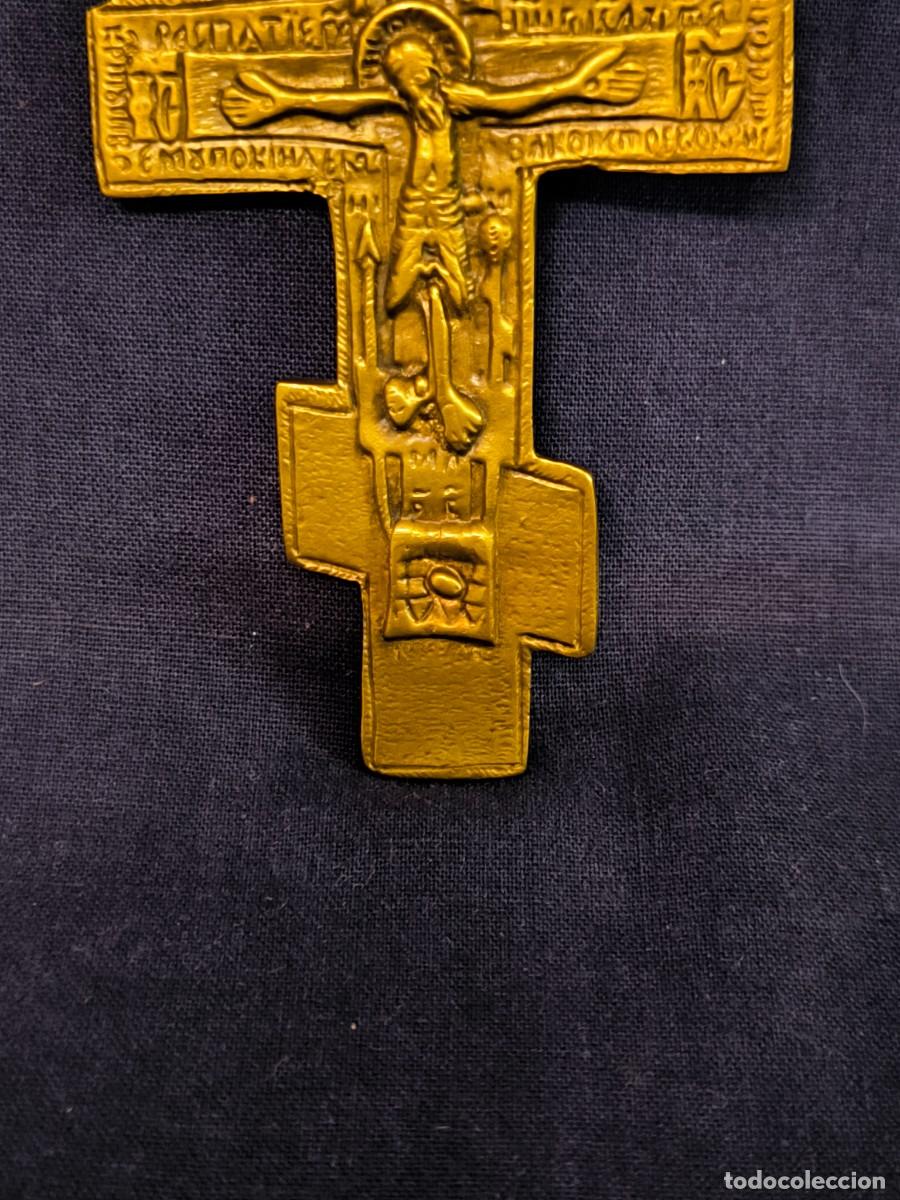 Arte: CRUZ DE BRONCE ORTODOXA EN BRONCE - Foto 4