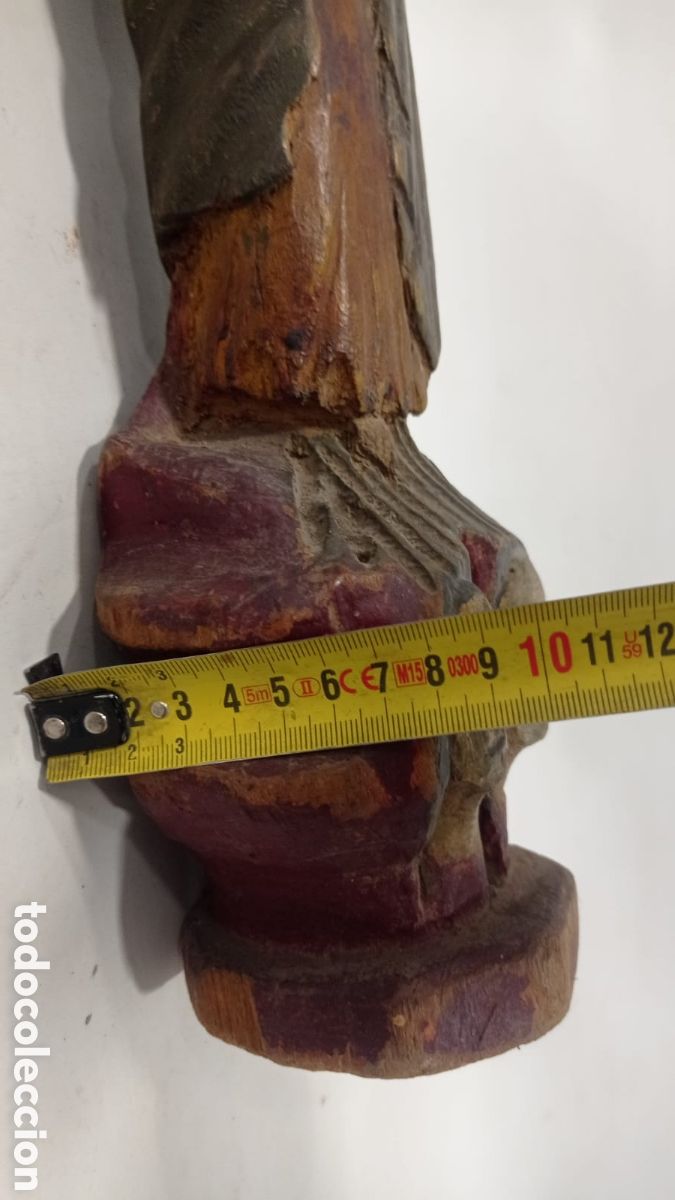Arte: Virgen popular pastoril tallada en madera. A4 - Foto 4