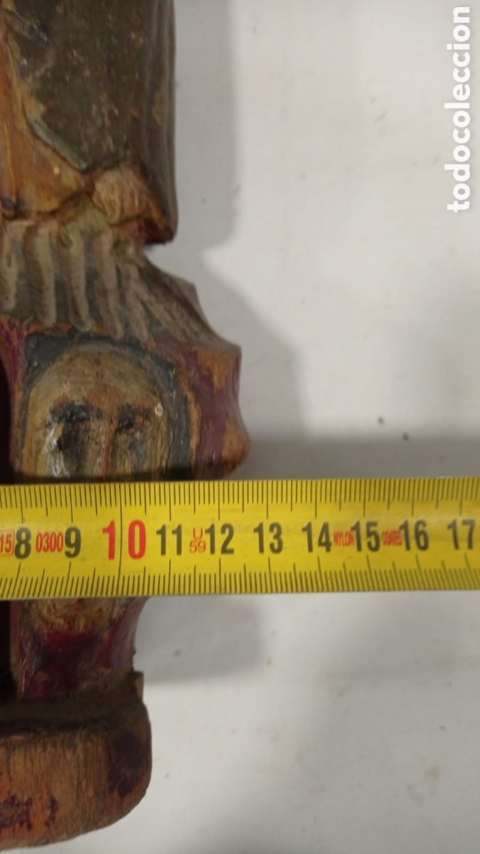 Arte: Virgen popular pastoril tallada en madera. A4 - Foto 5