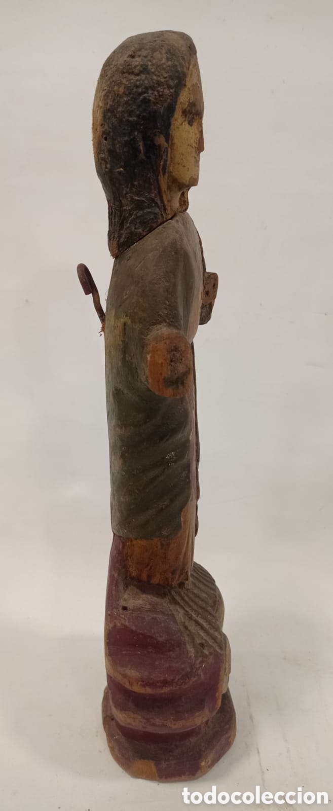 Arte: Virgen popular pastoril tallada en madera. A4 - Foto 7