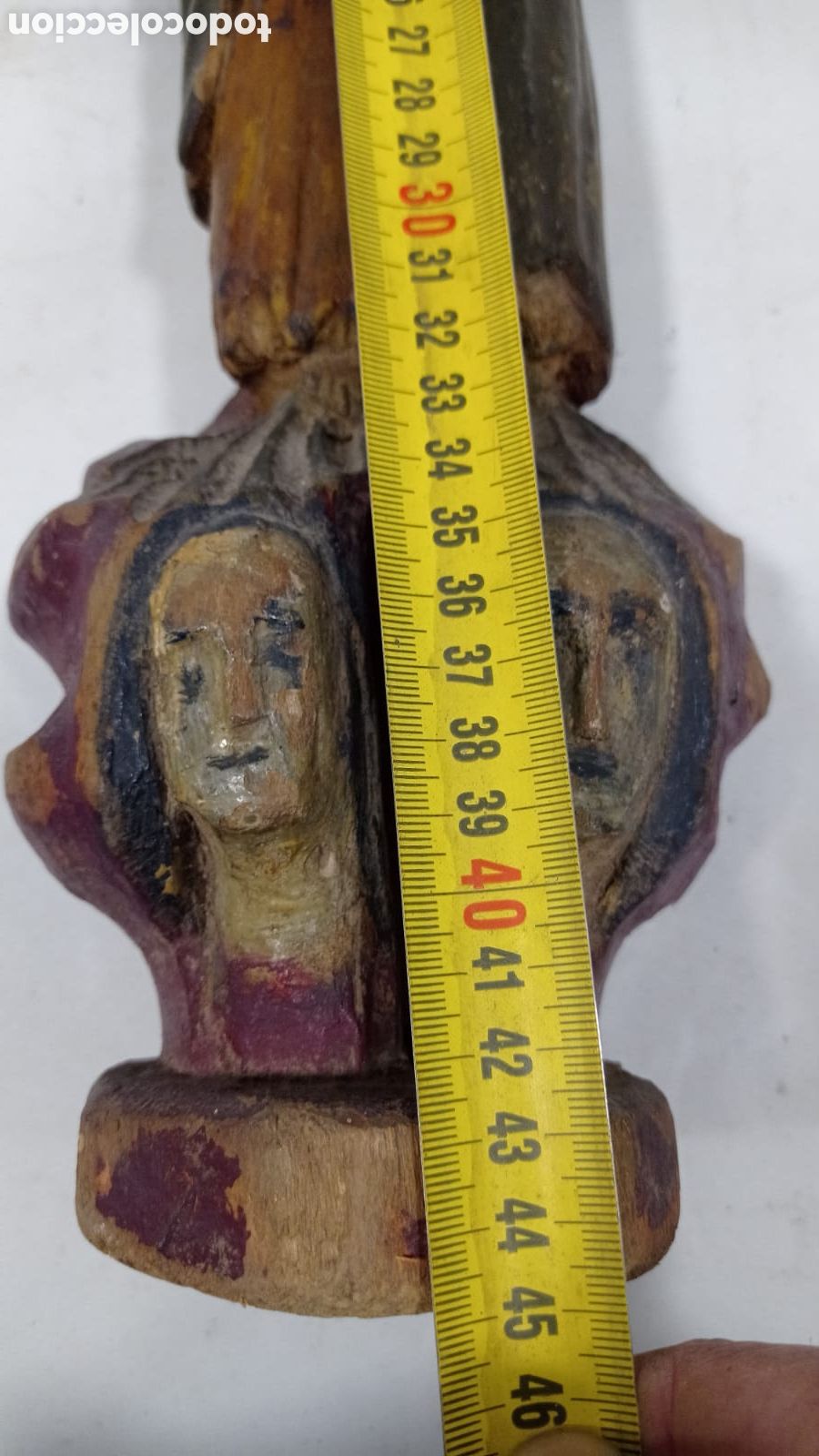 Arte: Virgen popular pastoril tallada en madera. A4 - Foto 3