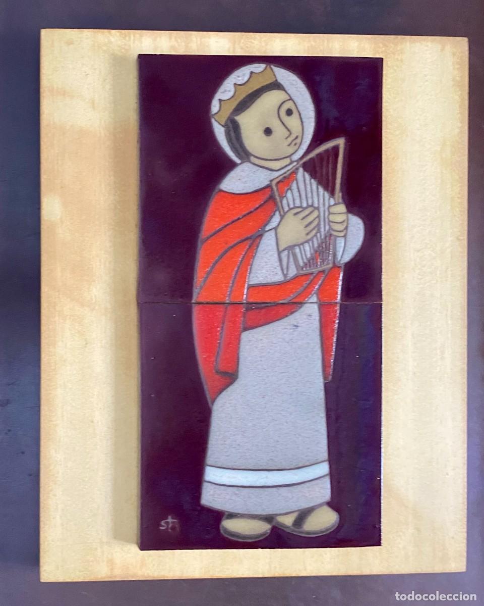 Arte: CUADRO AZULEJOS REY DAVID TALLER DE CER&Aacute;MICA MONJAS BENEDICTINAS MONASTERIO S. BENET DE MONTSERRAT