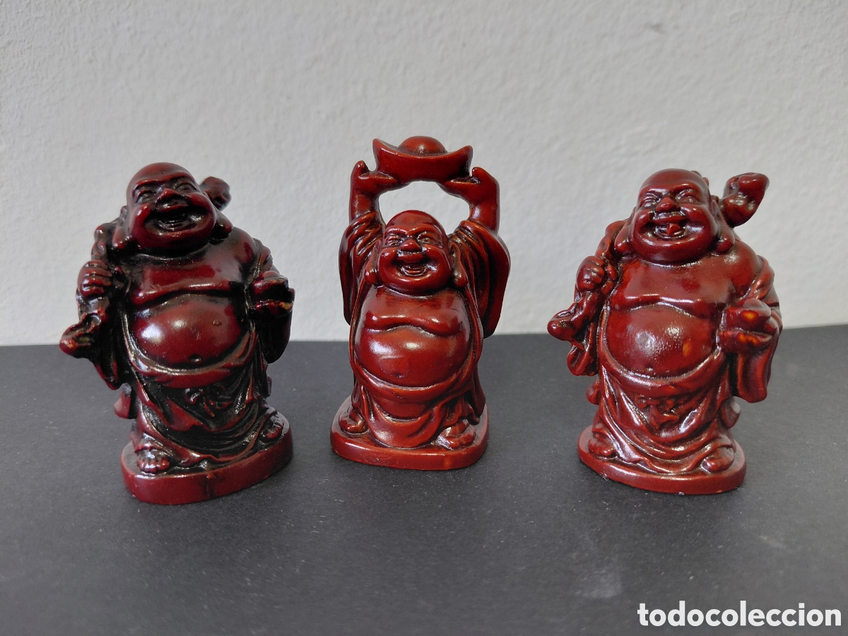 Arte: LOTE 3 FIGURAS BUDA DE RESINA - Foto 1