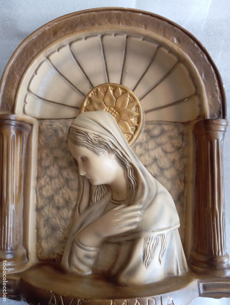 Arte: AVE MARIA. Relieve religioso. &iquest;Olot? - Foto 2