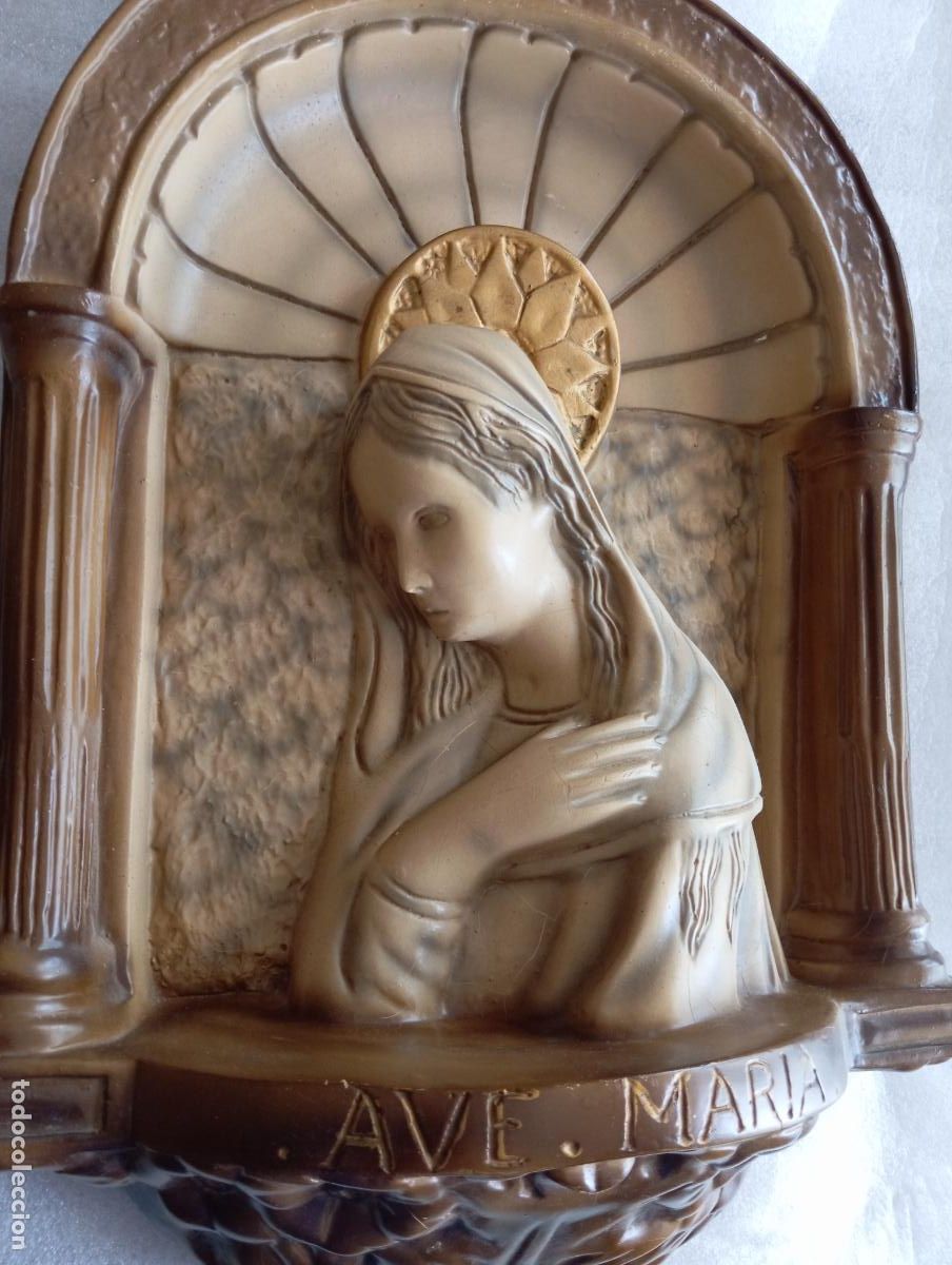 Arte: AVE MARIA. Relieve religioso. &iquest;Olot? - Foto 3