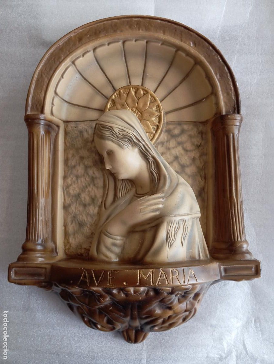 Arte: AVE MARIA. Relieve religioso. &iquest;Olot? - Foto 1