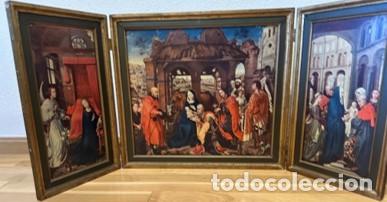 Arte: Reproducci&oacute;n tr&iacute;ptico religioso - Foto 1