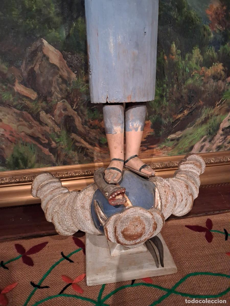 Arte: Virgen Inmaculada en talla de madera. - Foto 5