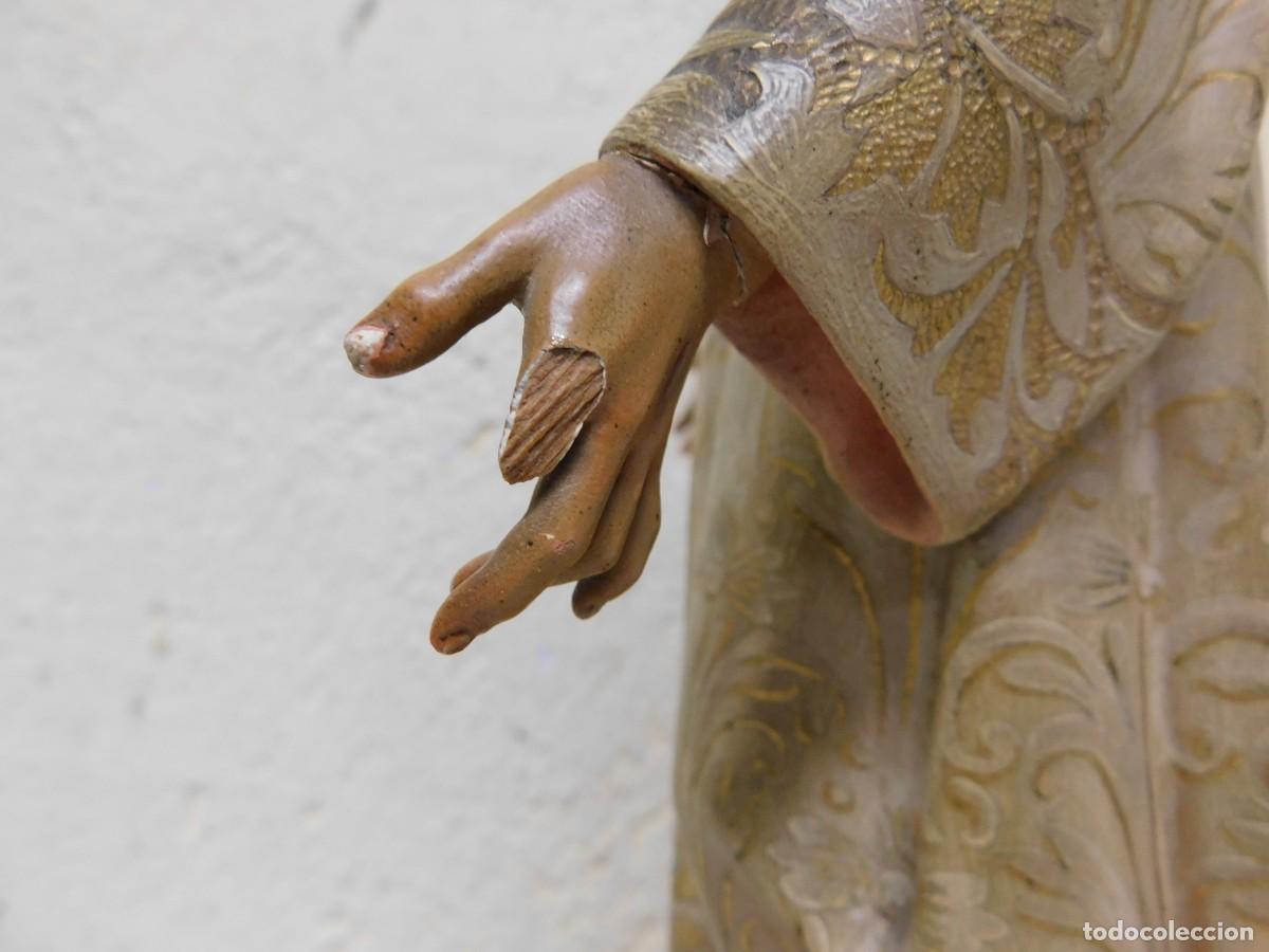 Arte: CRISTO SAGRADO CORAZ&Oacute;N - TALLA DE MADERA - Foto 10