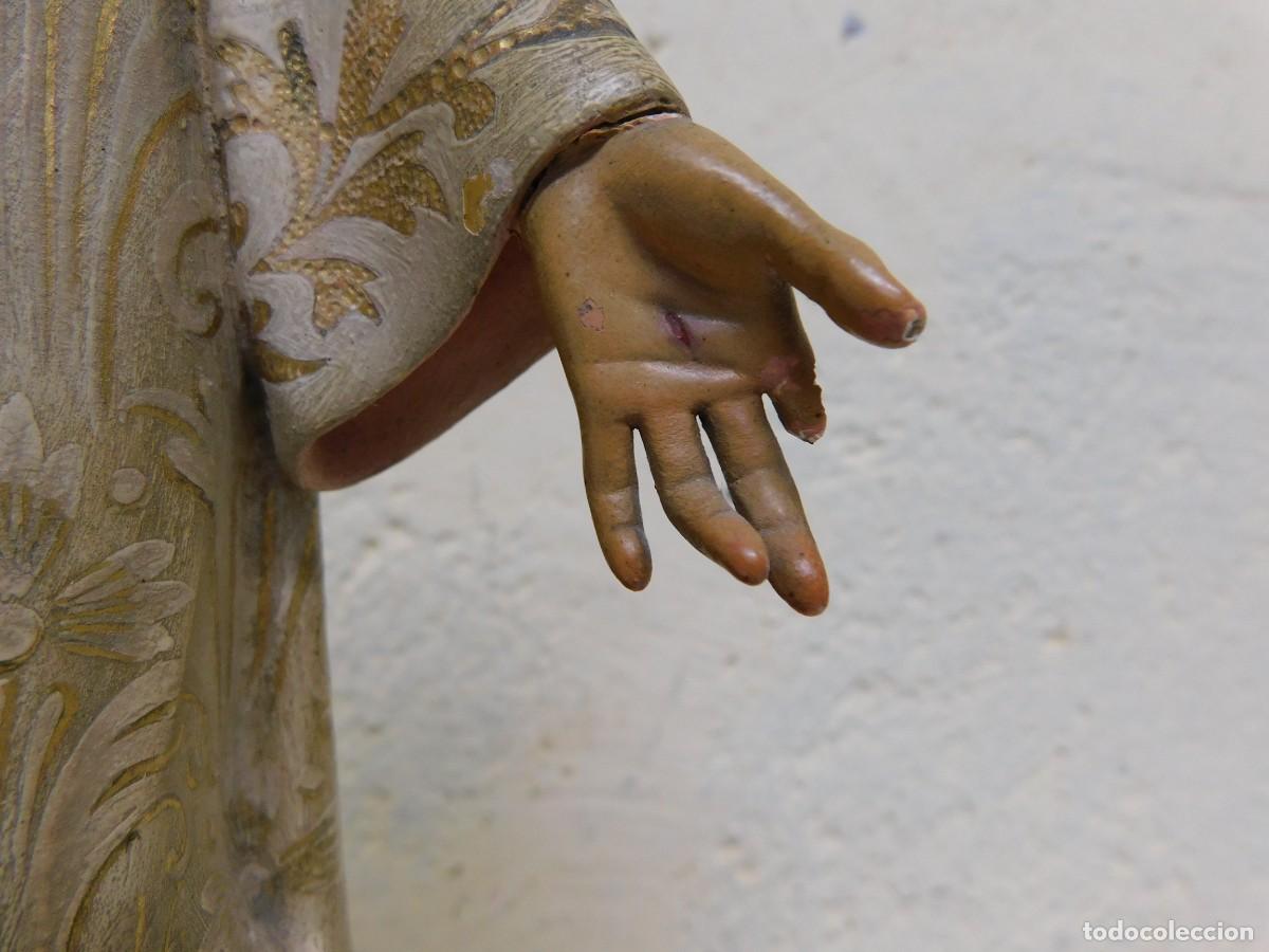 Arte: CRISTO SAGRADO CORAZ&Oacute;N - TALLA DE MADERA - Foto 11