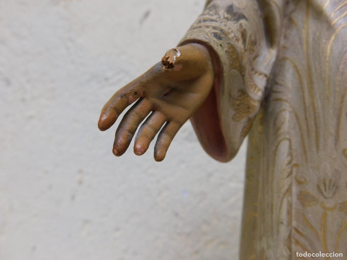 Arte: CRISTO SAGRADO CORAZ&Oacute;N - TALLA DE MADERA - Foto 12