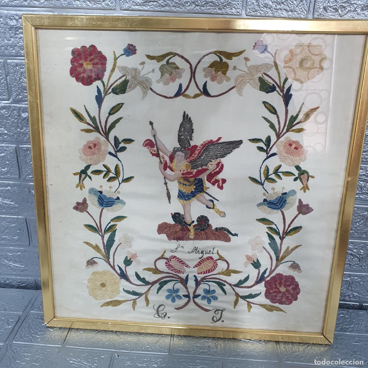 Arte: Cuadro bordado de San Miguel - Foto 3