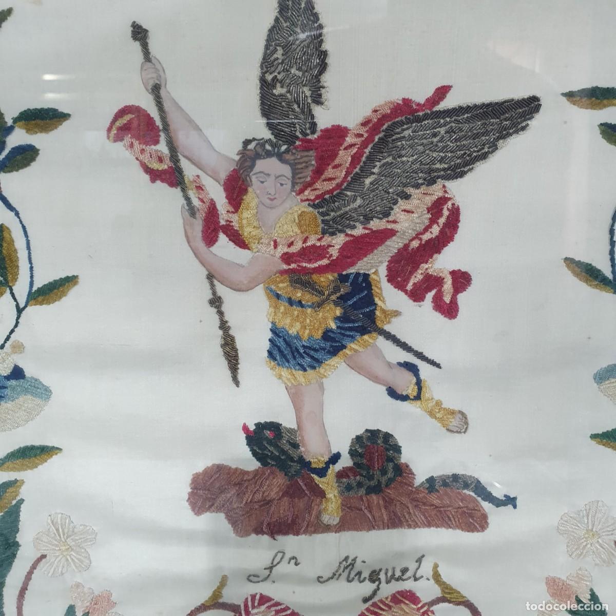 Arte: Cuadro bordado de San Miguel - Foto 2
