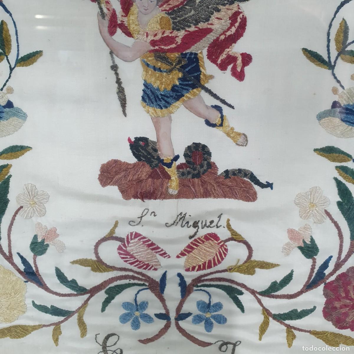 Arte: Cuadro bordado de San Miguel - Foto 4