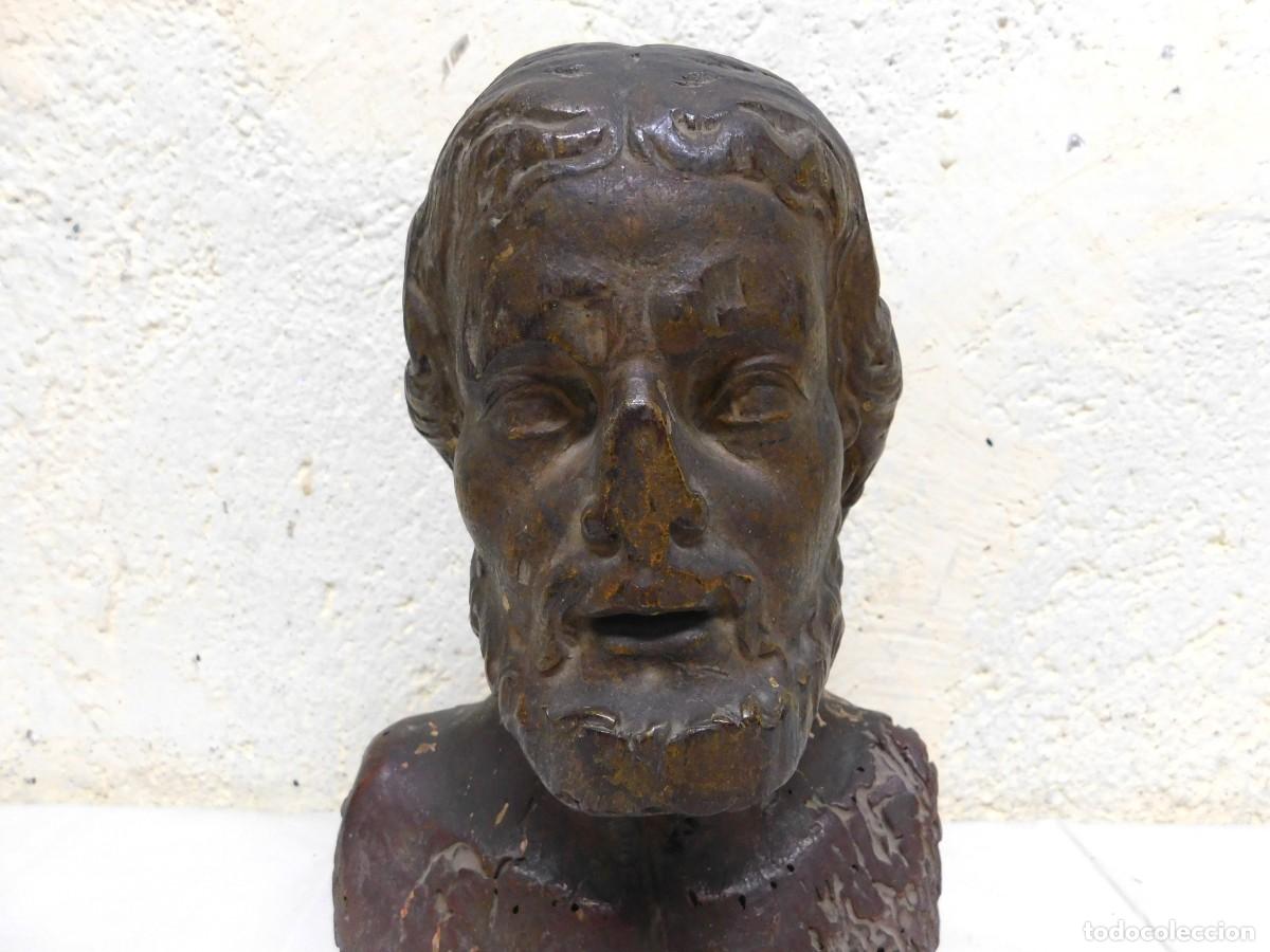 Arte: ANTIGUO BUSTO CRISTO - TALLA DE MADERA - Foto 3