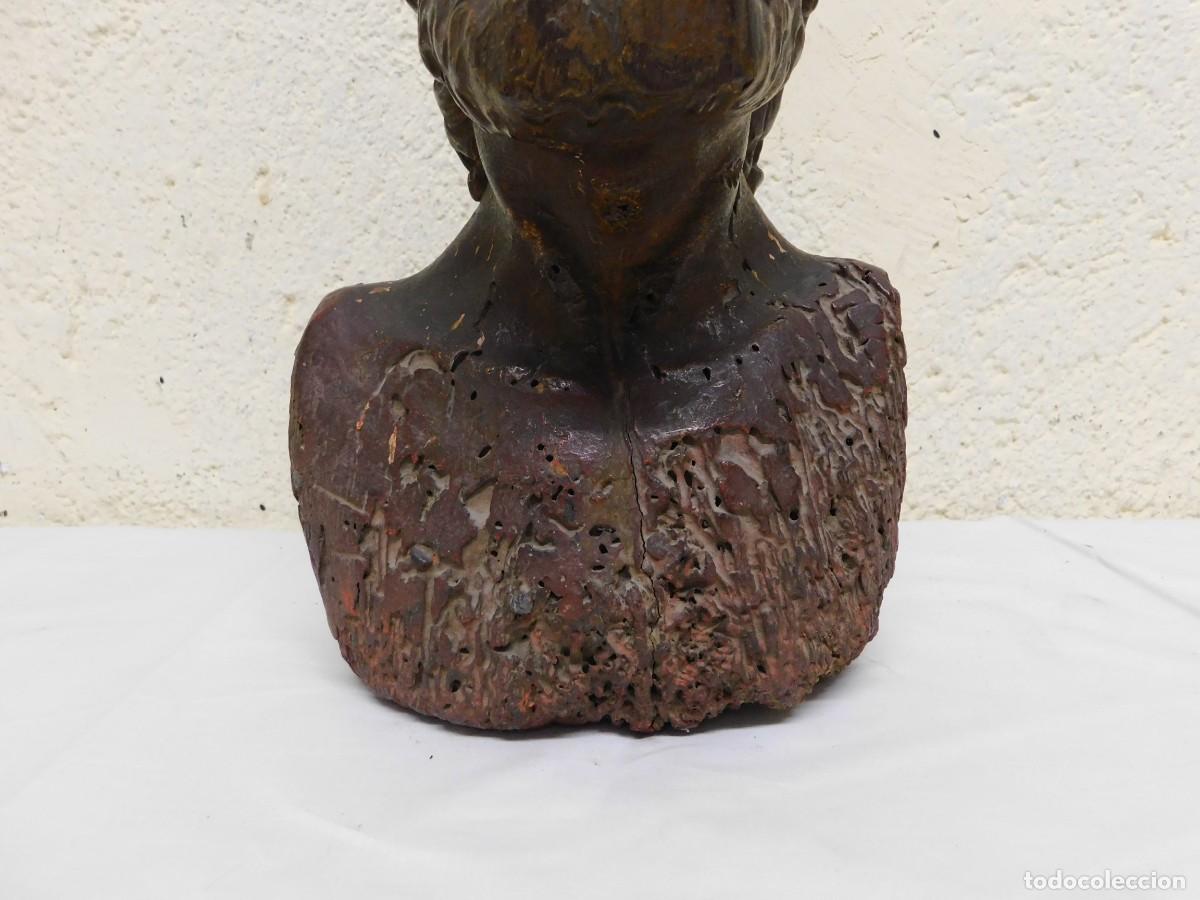 Arte: ANTIGUO BUSTO CRISTO - TALLA DE MADERA - Foto 4