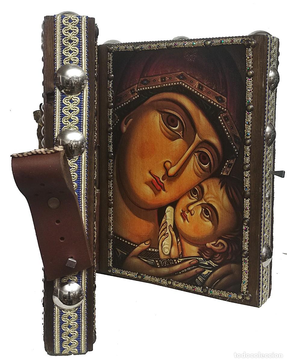 Arte: ESTILO LIBRO CON CRUCIFIJO E IMAGENES RELIGIOSAS - Foto 6