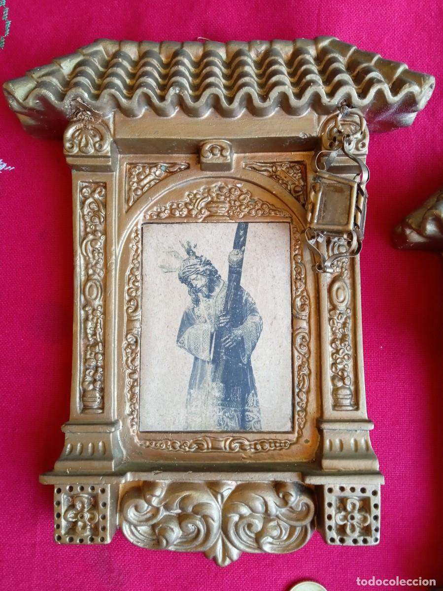 Arte: Pareja de retablos antiguos del Gran Poder y Macarena - Foto 2