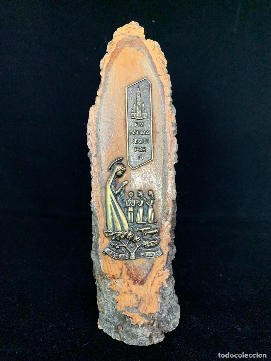 Arte: VIRGEN DE F&Aacute;TIMA SOBRE MADERA - Foto 3
