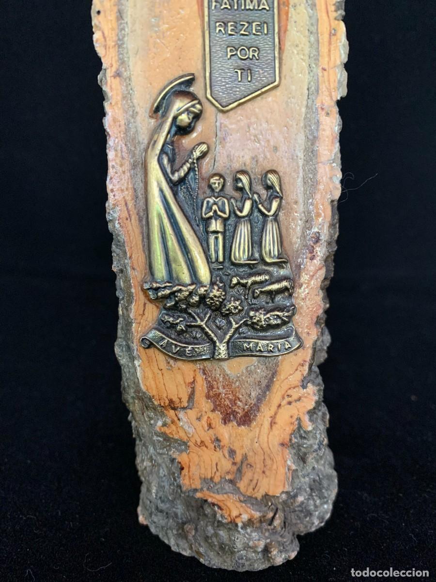 Arte: VIRGEN DE F&Aacute;TIMA SOBRE MADERA - Foto 4