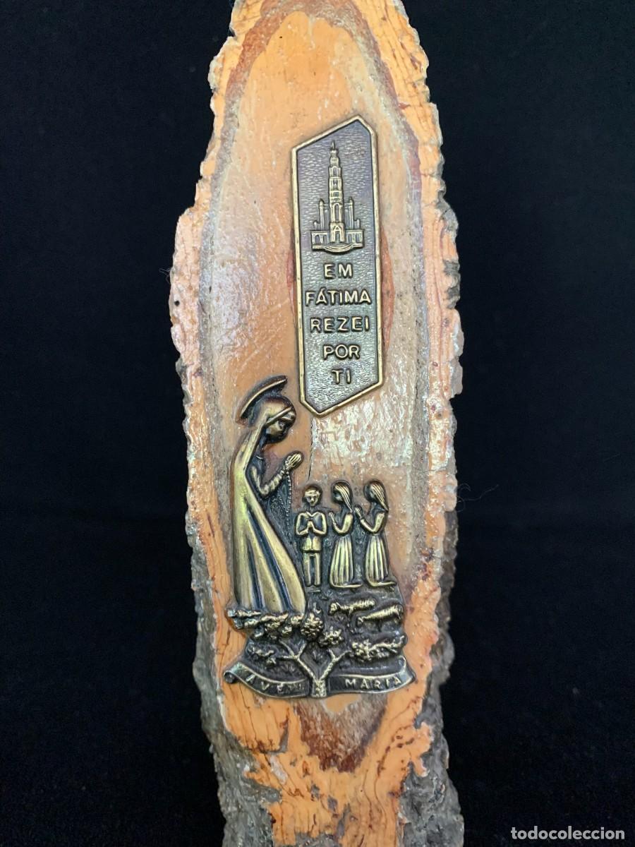Arte: VIRGEN DE F&Aacute;TIMA SOBRE MADERA - Foto 5
