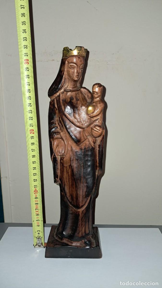 Arte: VIRGEN CON NI&Ntilde;O DE MADERA - Foto 4