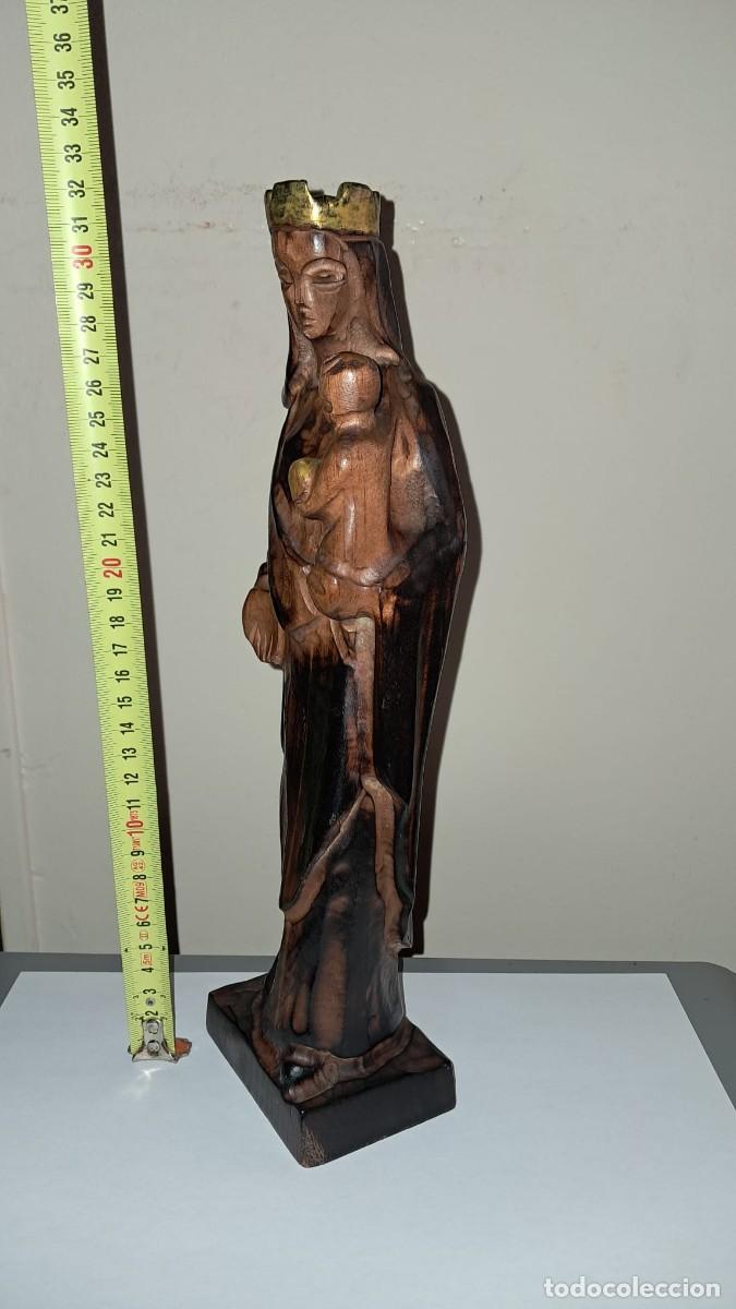 Arte: VIRGEN CON NI&Ntilde;O DE MADERA - Foto 5