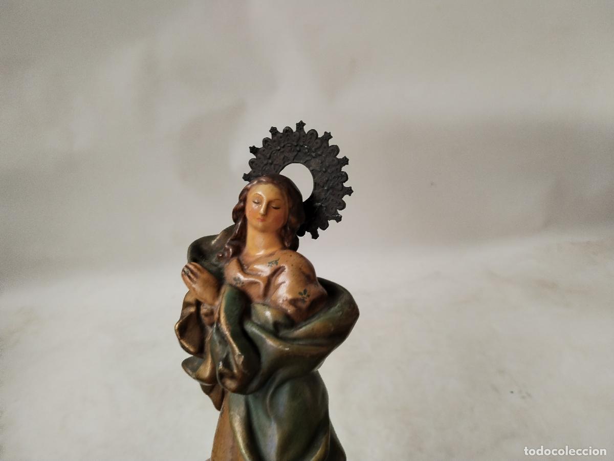 Arte: VIRGEN INMACULADA PASTA MADERA - Foto 2