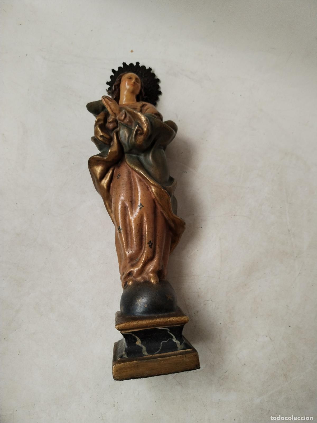 Arte: VIRGEN INMACULADA PASTA MADERA - Foto 6