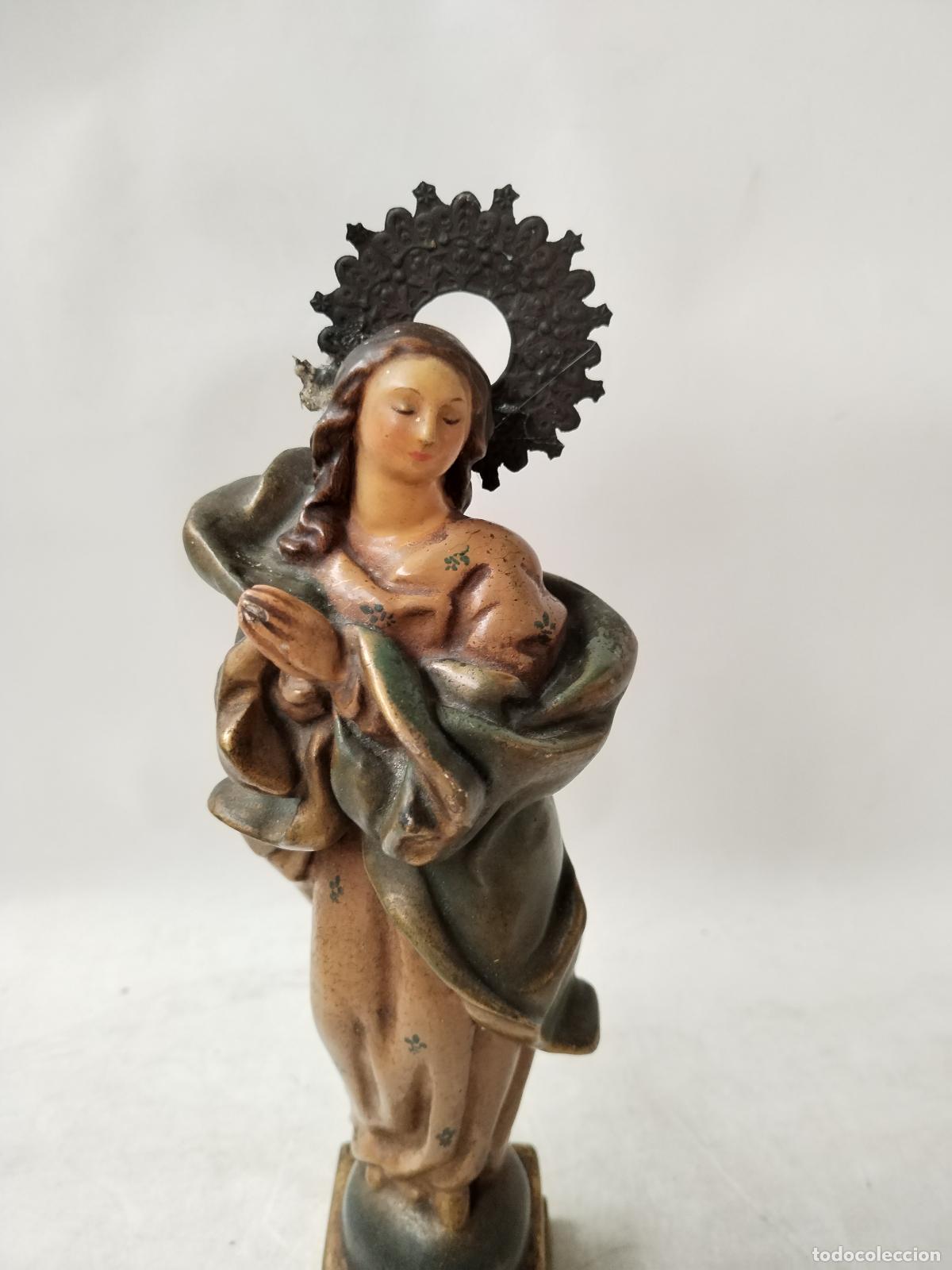 Arte: VIRGEN INMACULADA PASTA MADERA - Foto 1