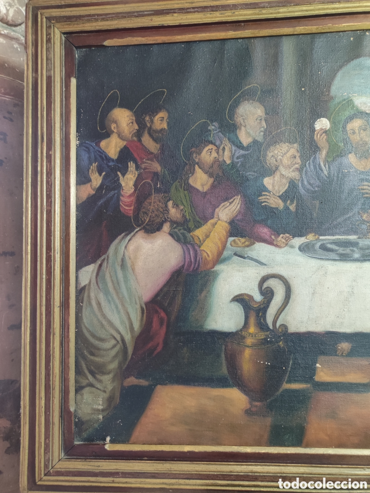 Arte: Cuadro pintado al &oacute;leo representando &uacute;ltima cena - Foto 2