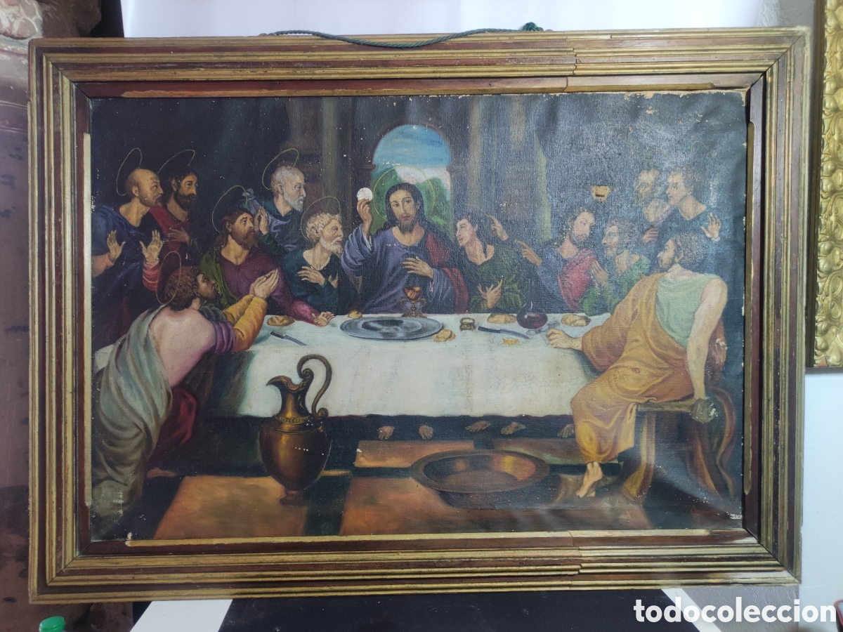 Arte: Cuadro pintado al &oacute;leo representando &uacute;ltima cena - Foto 1