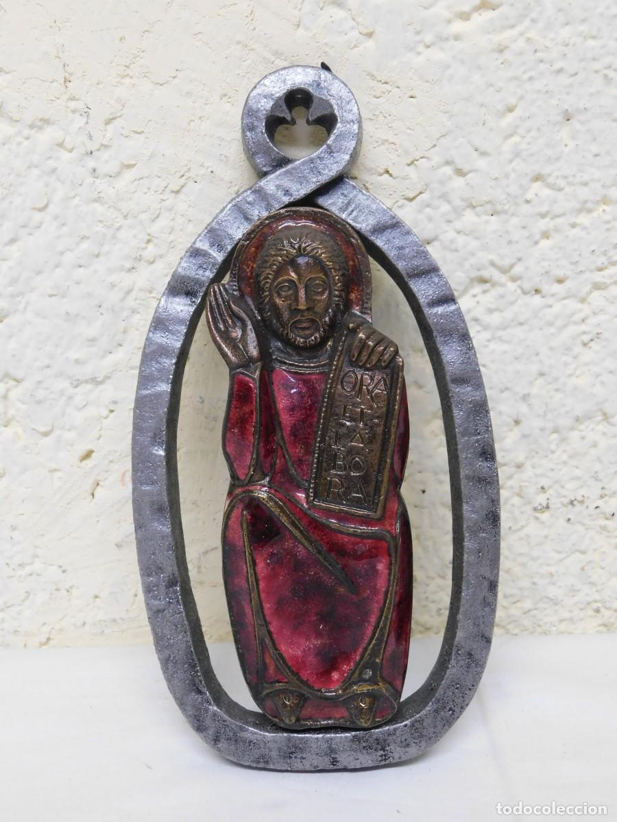 Arte: RELIEVE RELIGIOSO BRONCE Y ESMALTE - JOAN MAYN&Eacute; - Foto 1