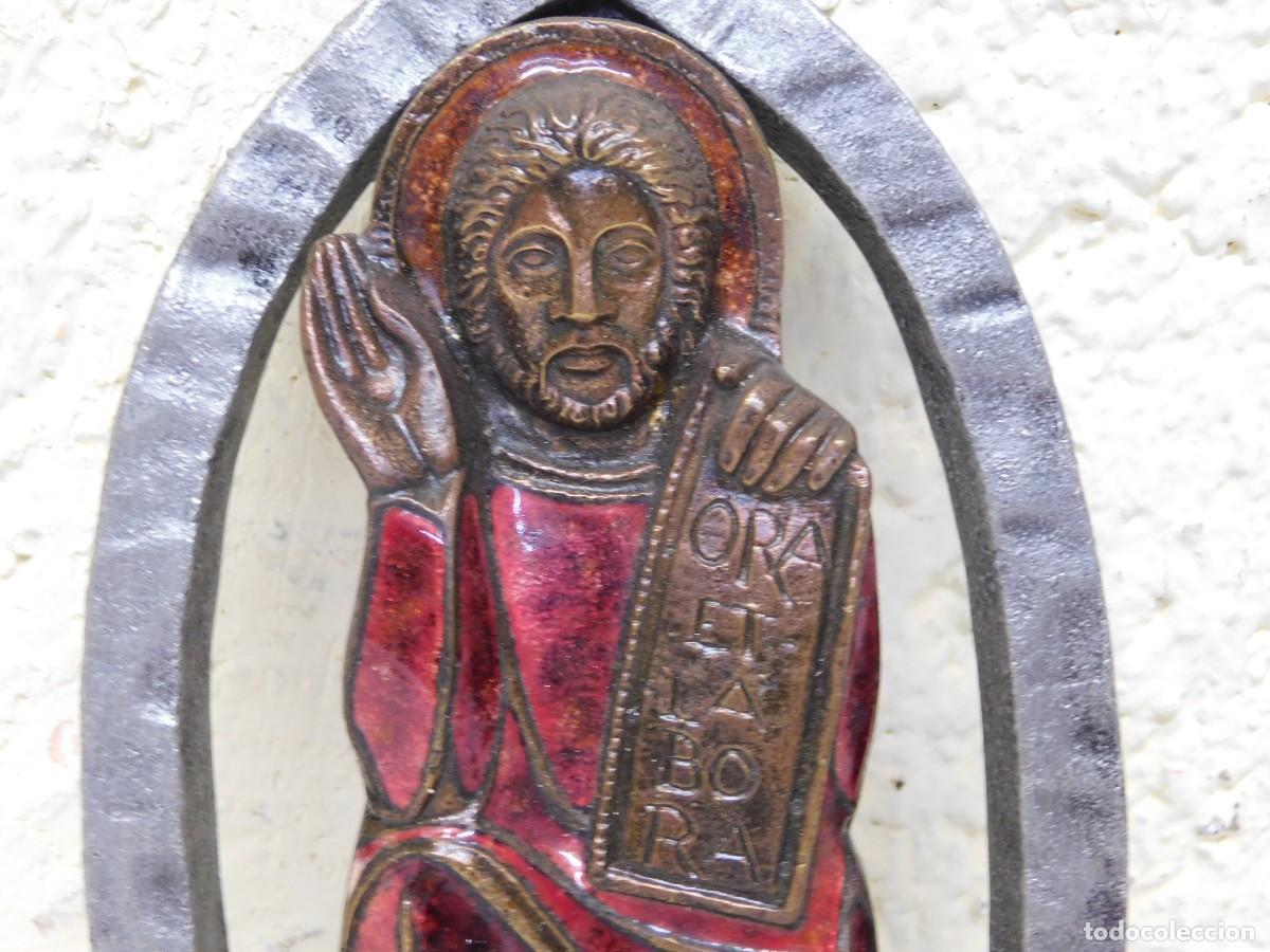 Arte: RELIEVE RELIGIOSO BRONCE Y ESMALTE - JOAN MAYN&Eacute; - Foto 4