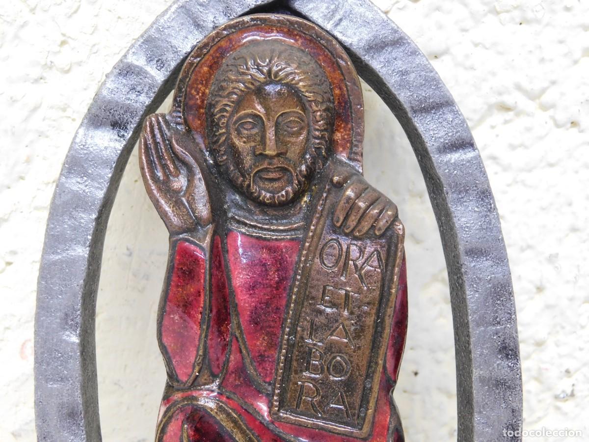 Arte: RELIEVE RELIGIOSO BRONCE Y ESMALTE - JOAN MAYN&Eacute; - Foto 5