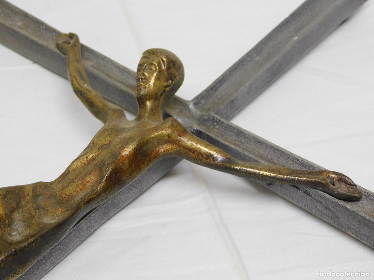 Arte: CRUCIFIJO DE BRONCE - JOAN MAYN&Eacute; - Foto 9