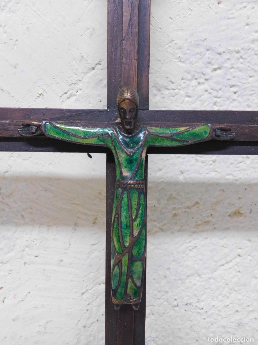 Arte: CRUCIFIJO DE BRONCE - JOAN MAYN&Eacute; - Foto 2